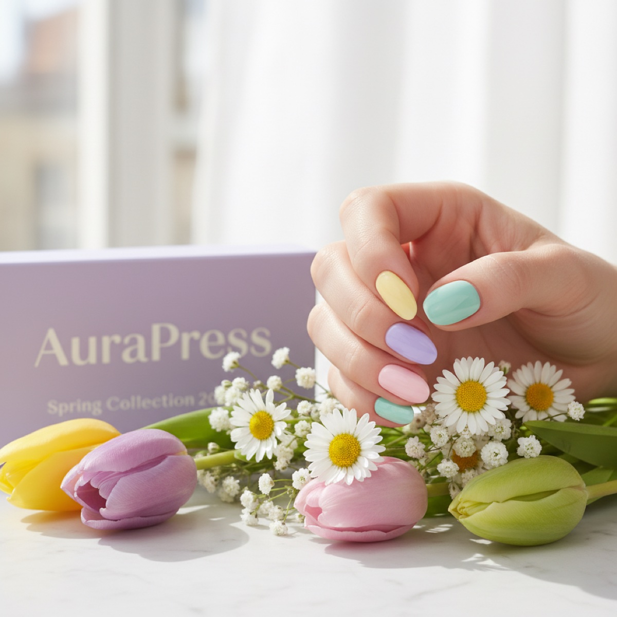 Spring Pastels nails